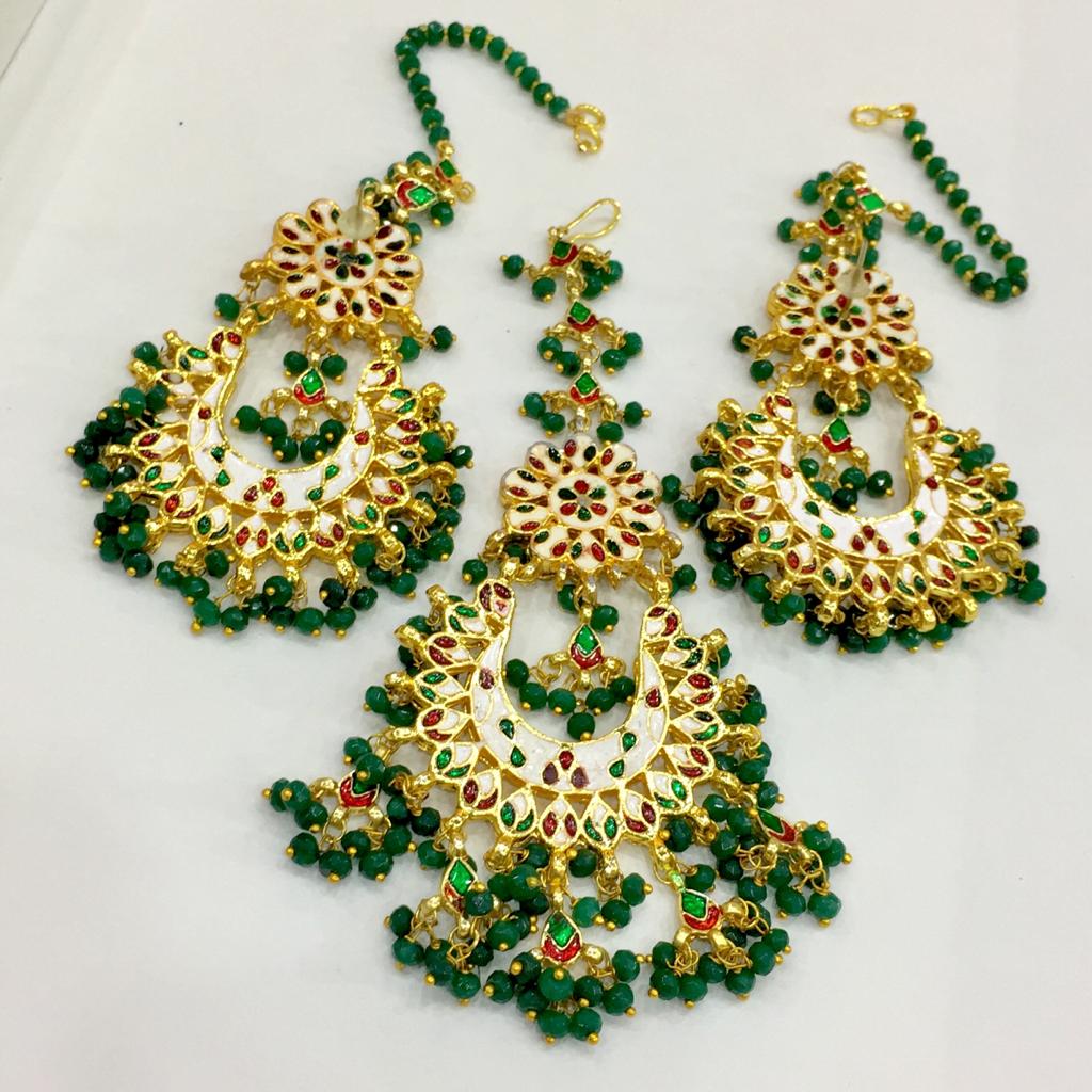 Kundan tikka earrings 2553334 - Vijay & Sons