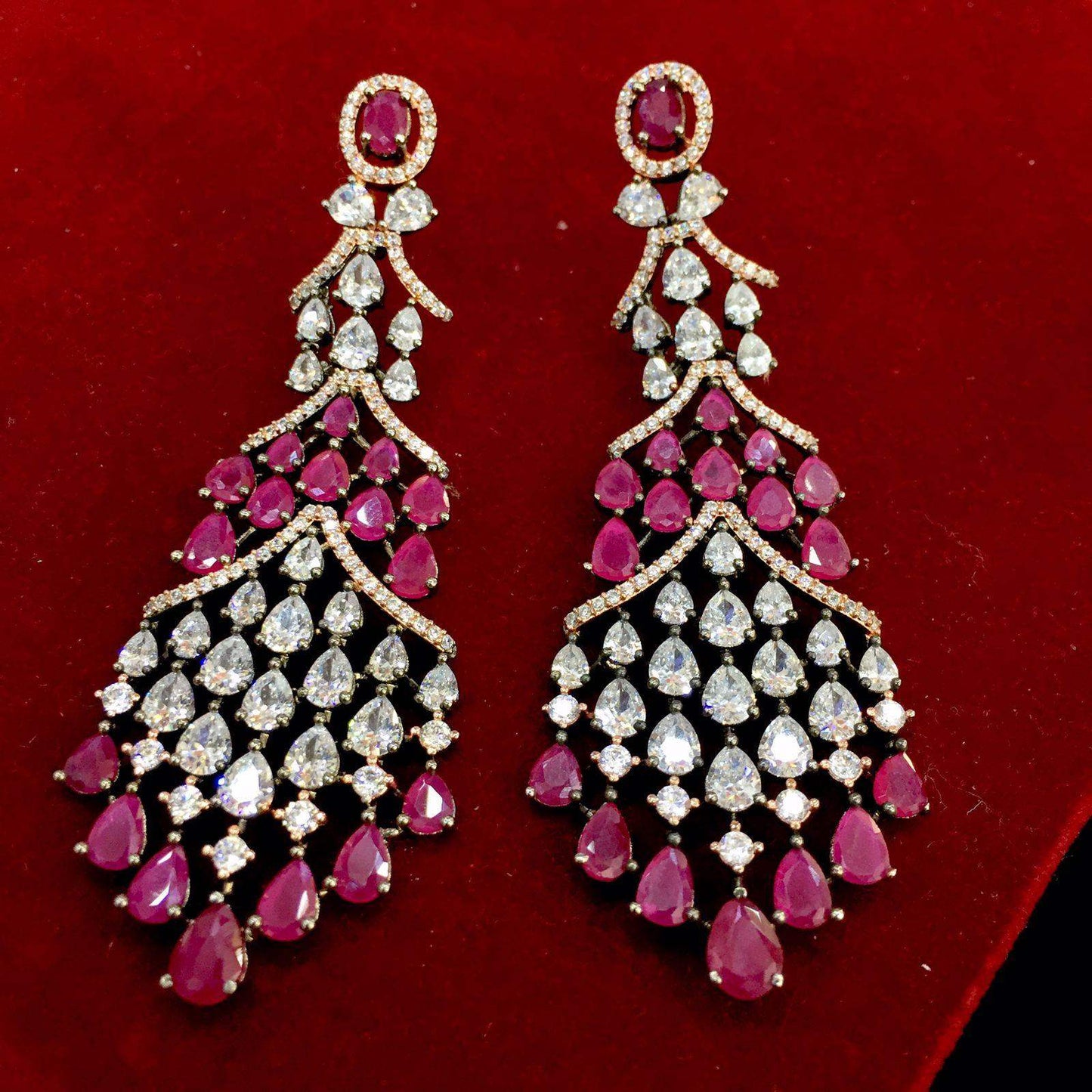 Diamond earrings 77654 - Vijay & Sons