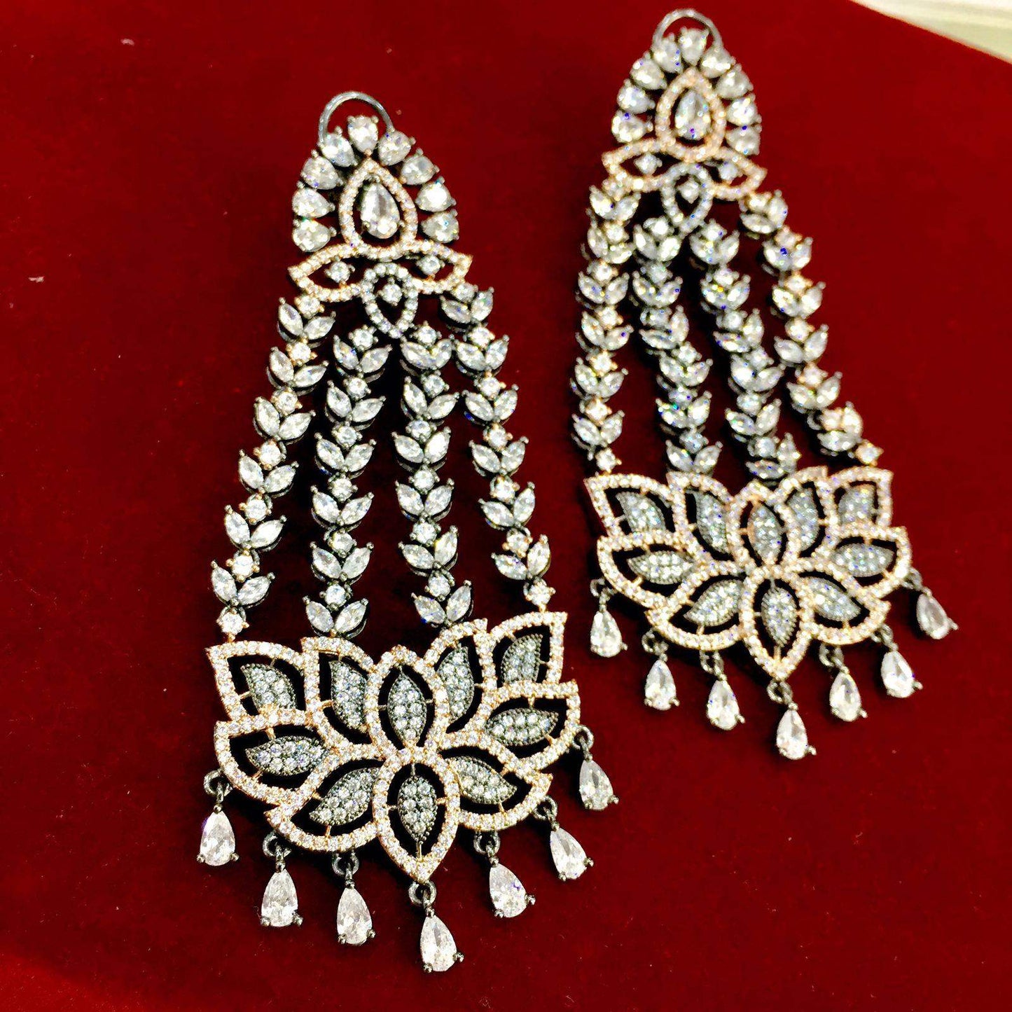Diamond earrings 45654 - Vijay & Sons
