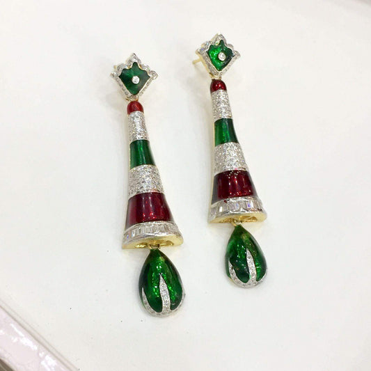 Diamond earrings 5667 - Vijay & Sons