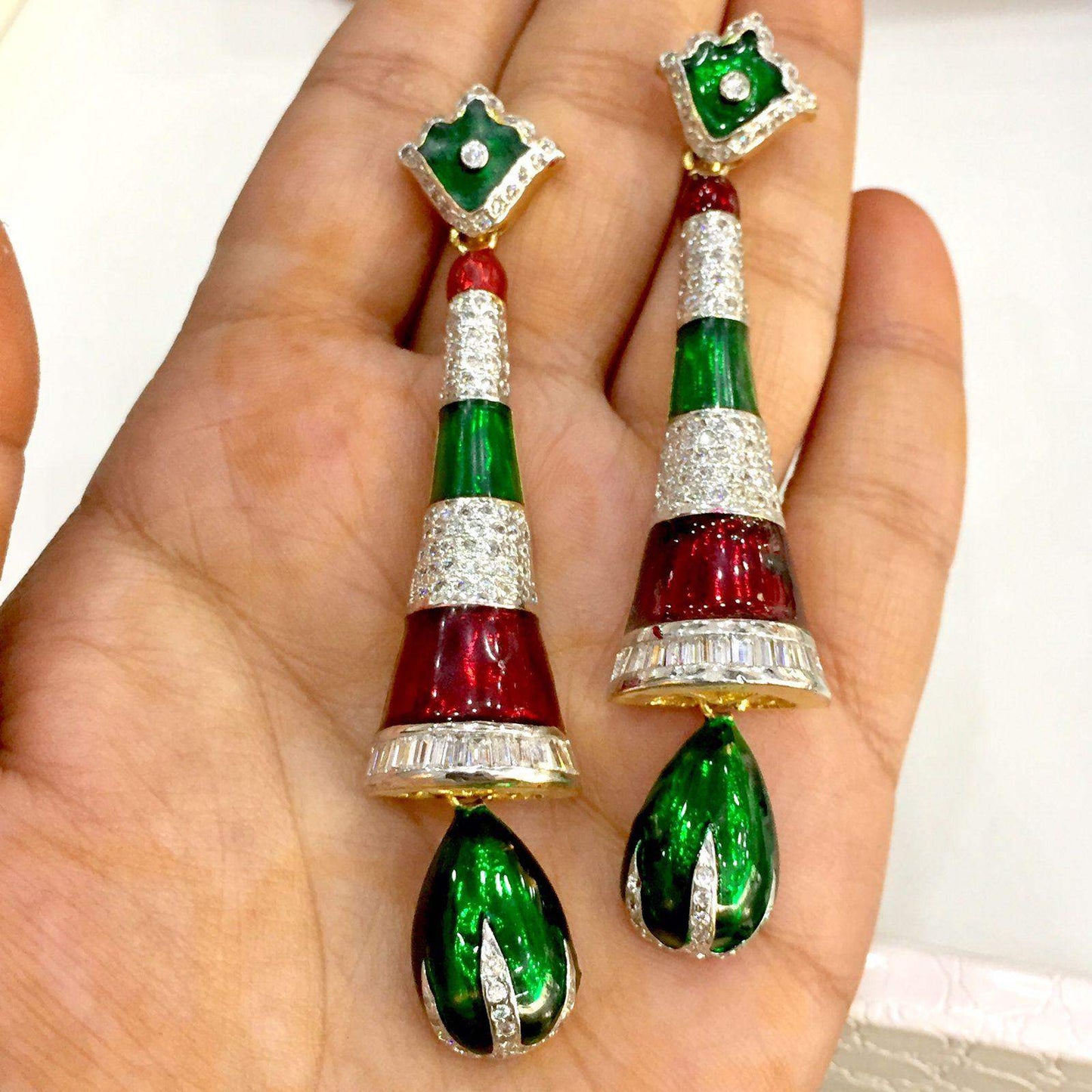 Diamond earrings 5667 - Vijay & Sons