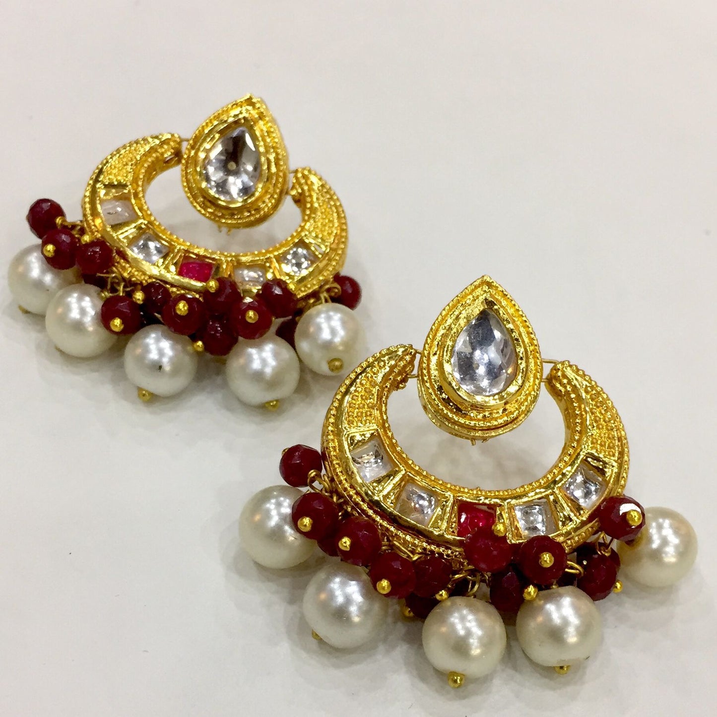 Kundan Earrings 45666 - Vijay & Sons