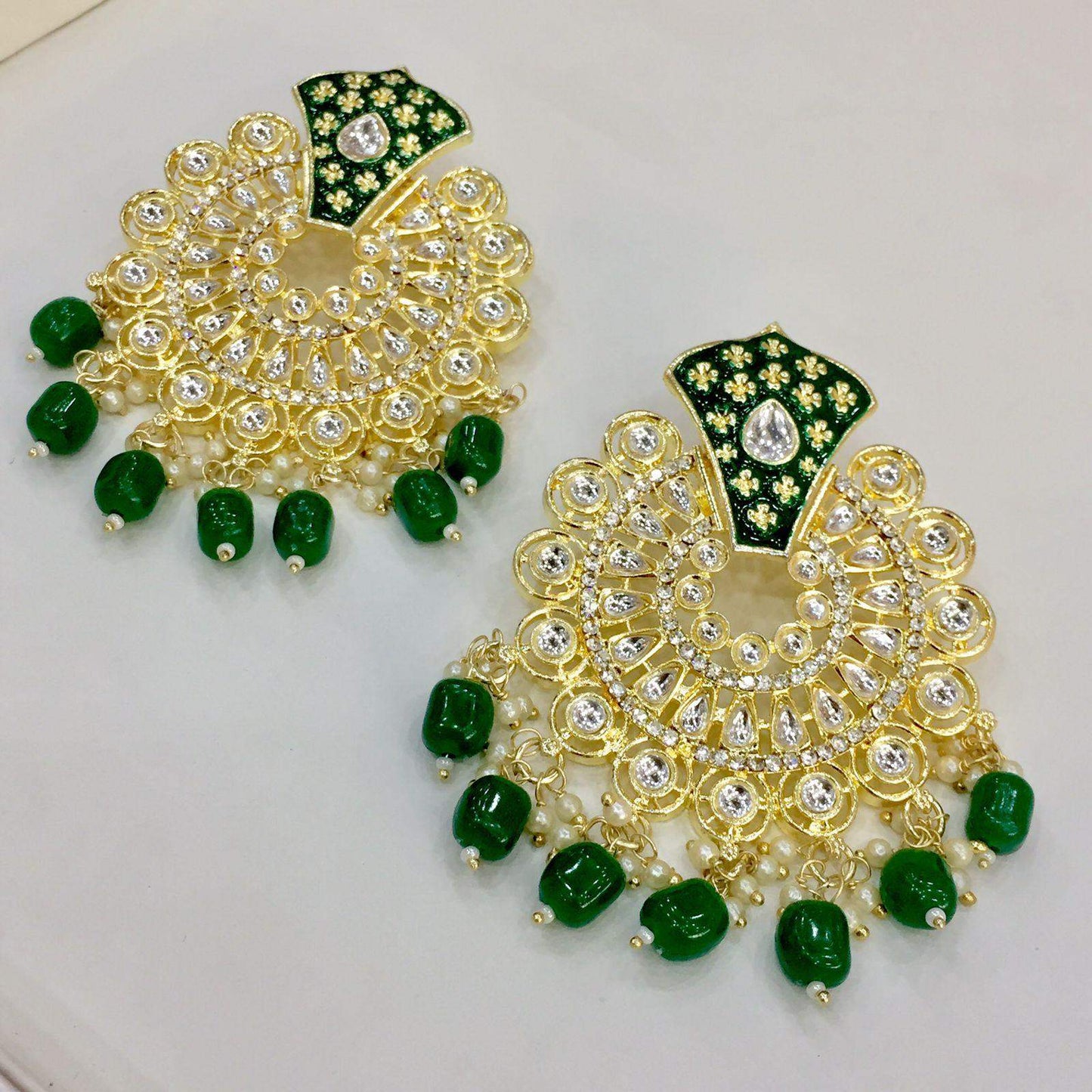 Kundan Earrings 384910 - Vijay & Sons
