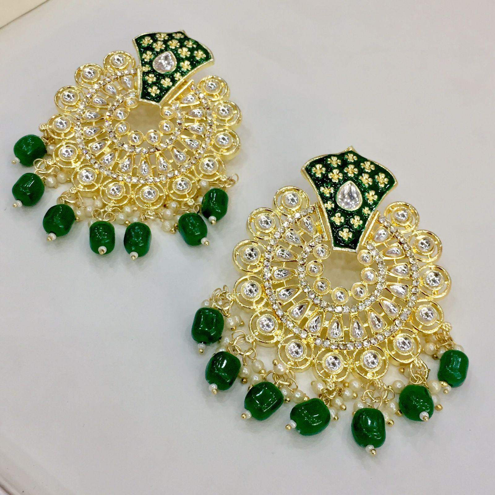 Kundan Earrings 384910 - Vijay & Sons