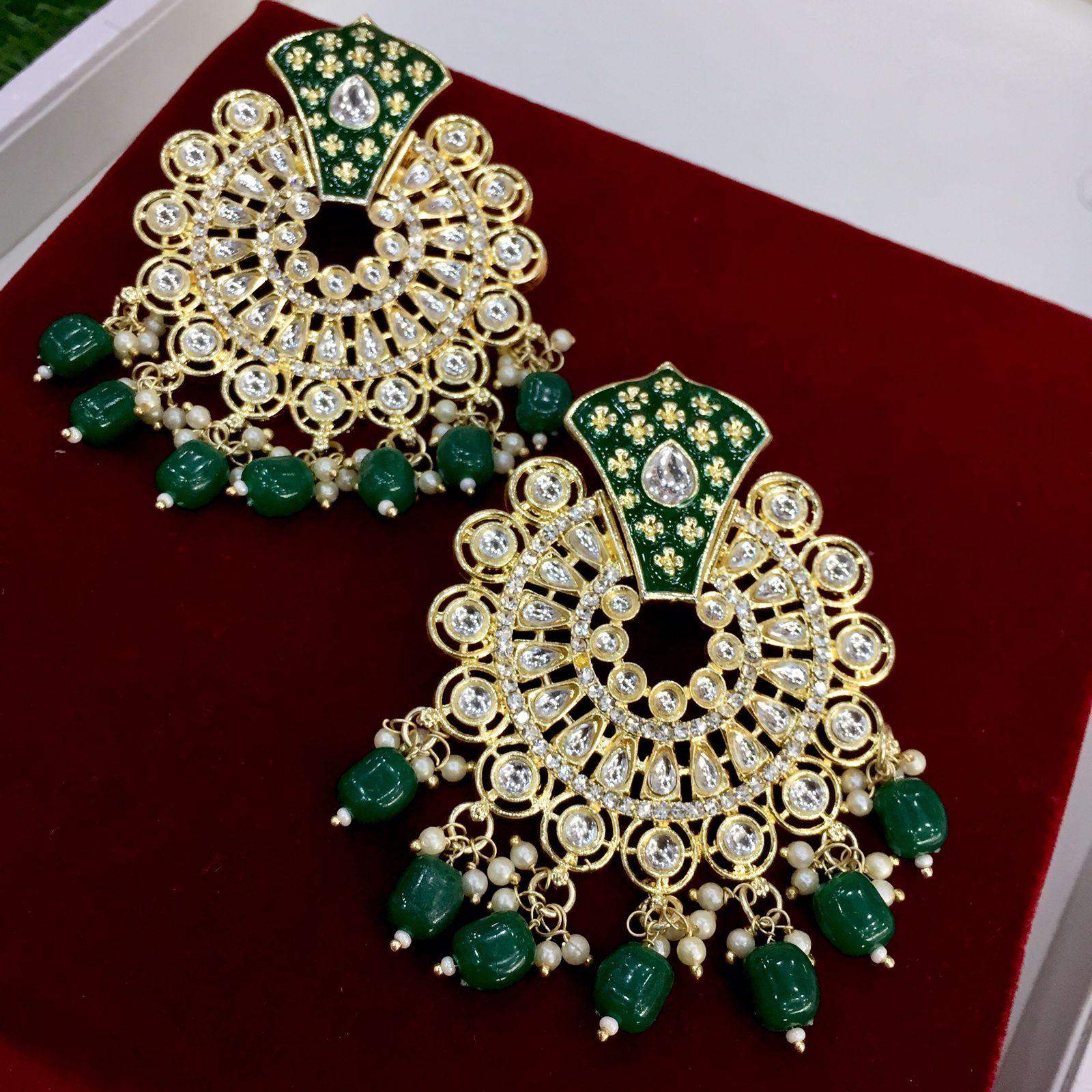 Kundan Earrings 384910 - Vijay & Sons
