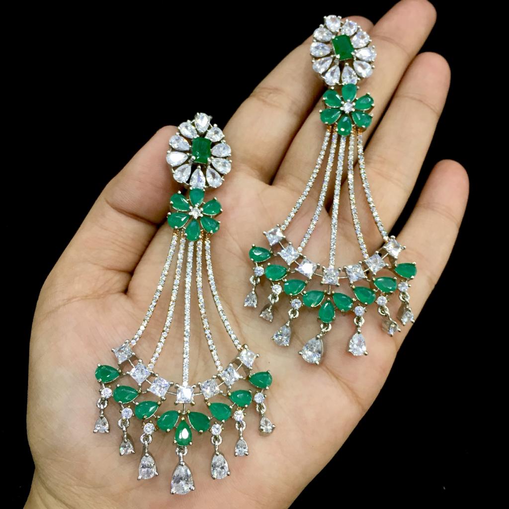 American diamond earrings 294719 - Vijay & Sons