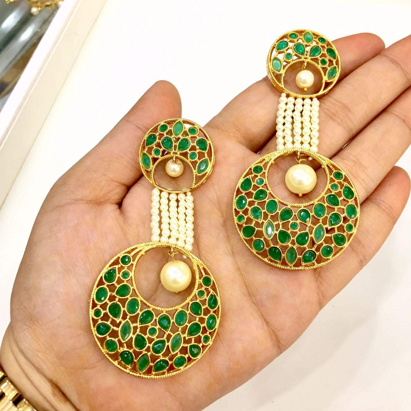 Antique hanging earrings 55444 - Vijay & Sons