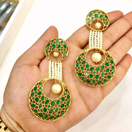 Antique hanging earrings 55444 - Vijay & Sons