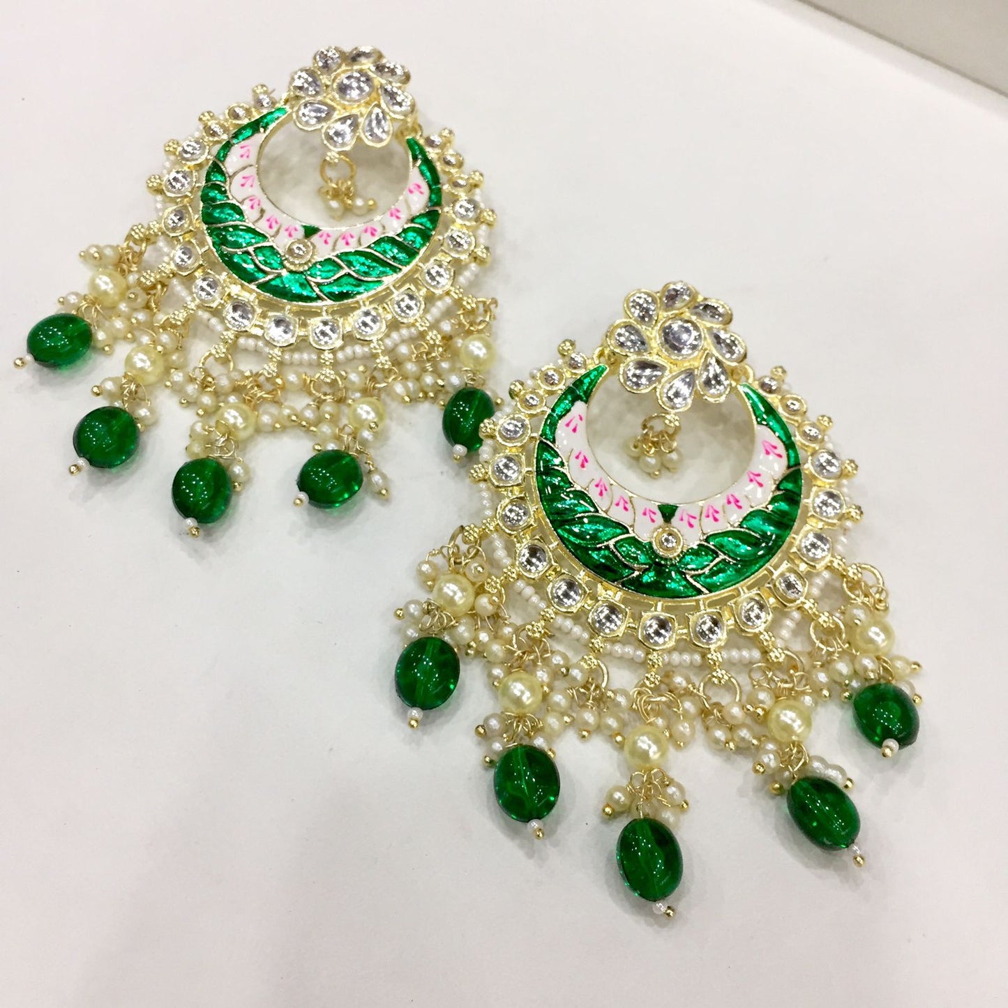 Kundan earrings 3344 - Vijay & Sons