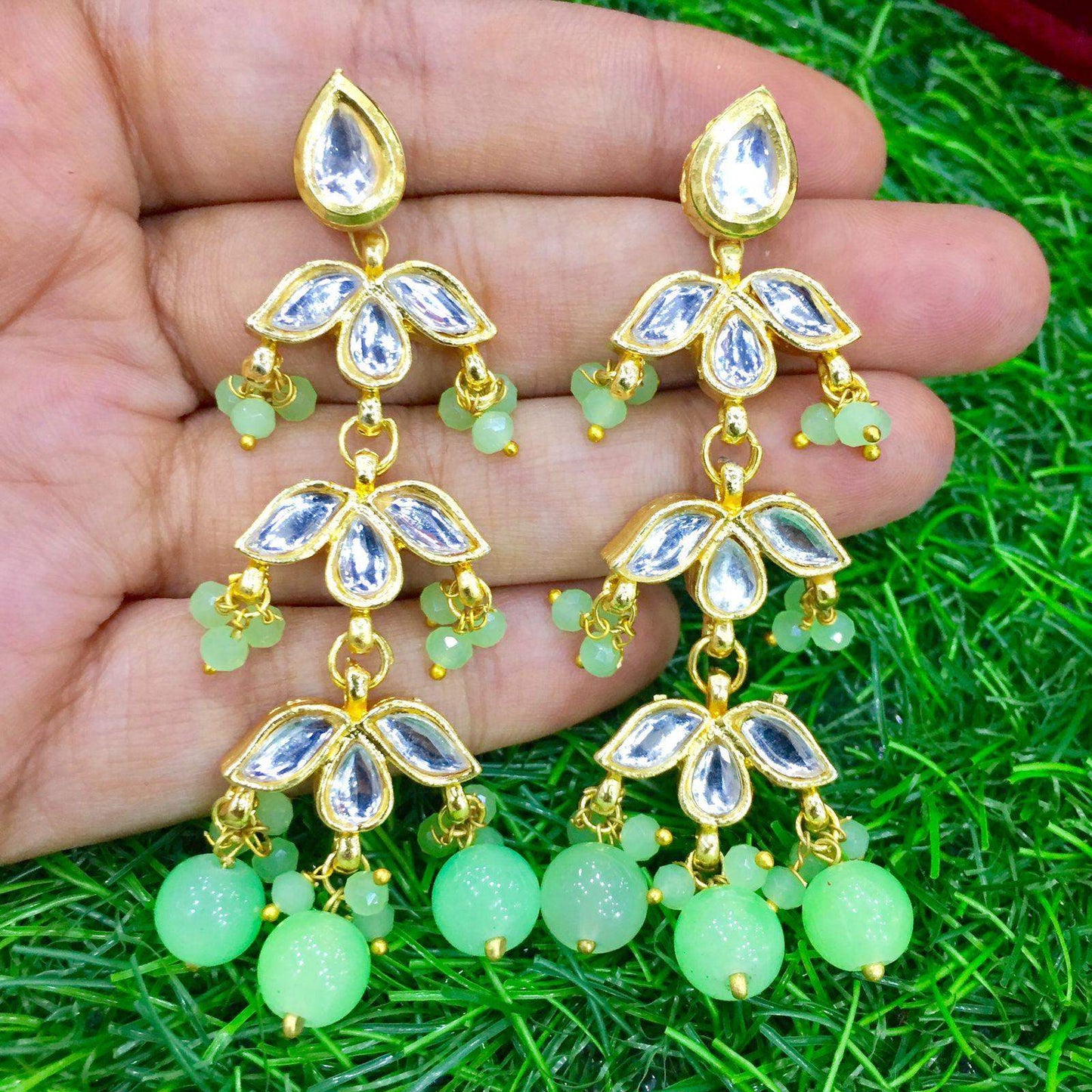 Kundan Earrings56789 - Vijay & Sons