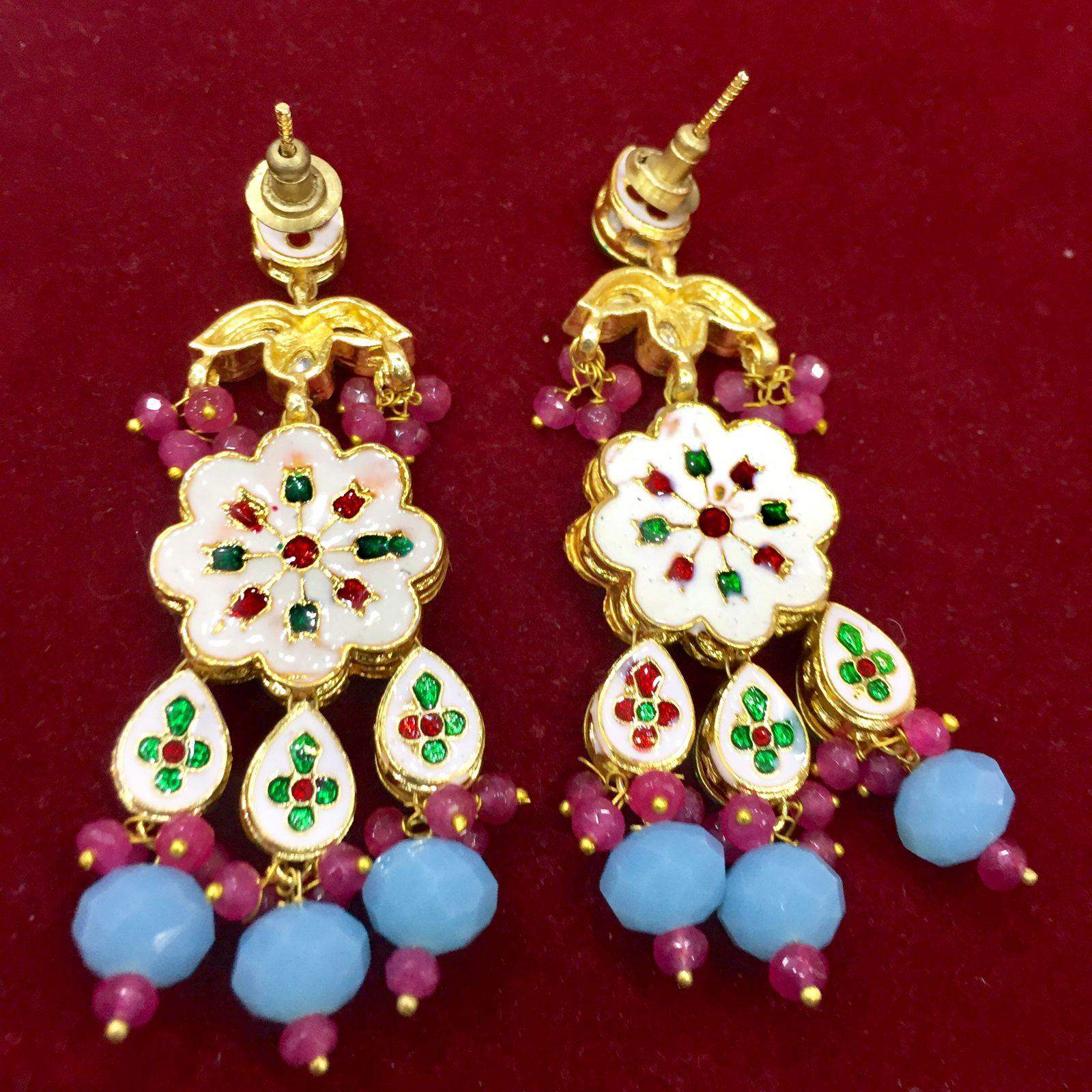 Kundan earrings 345688 - Vijay & Sons