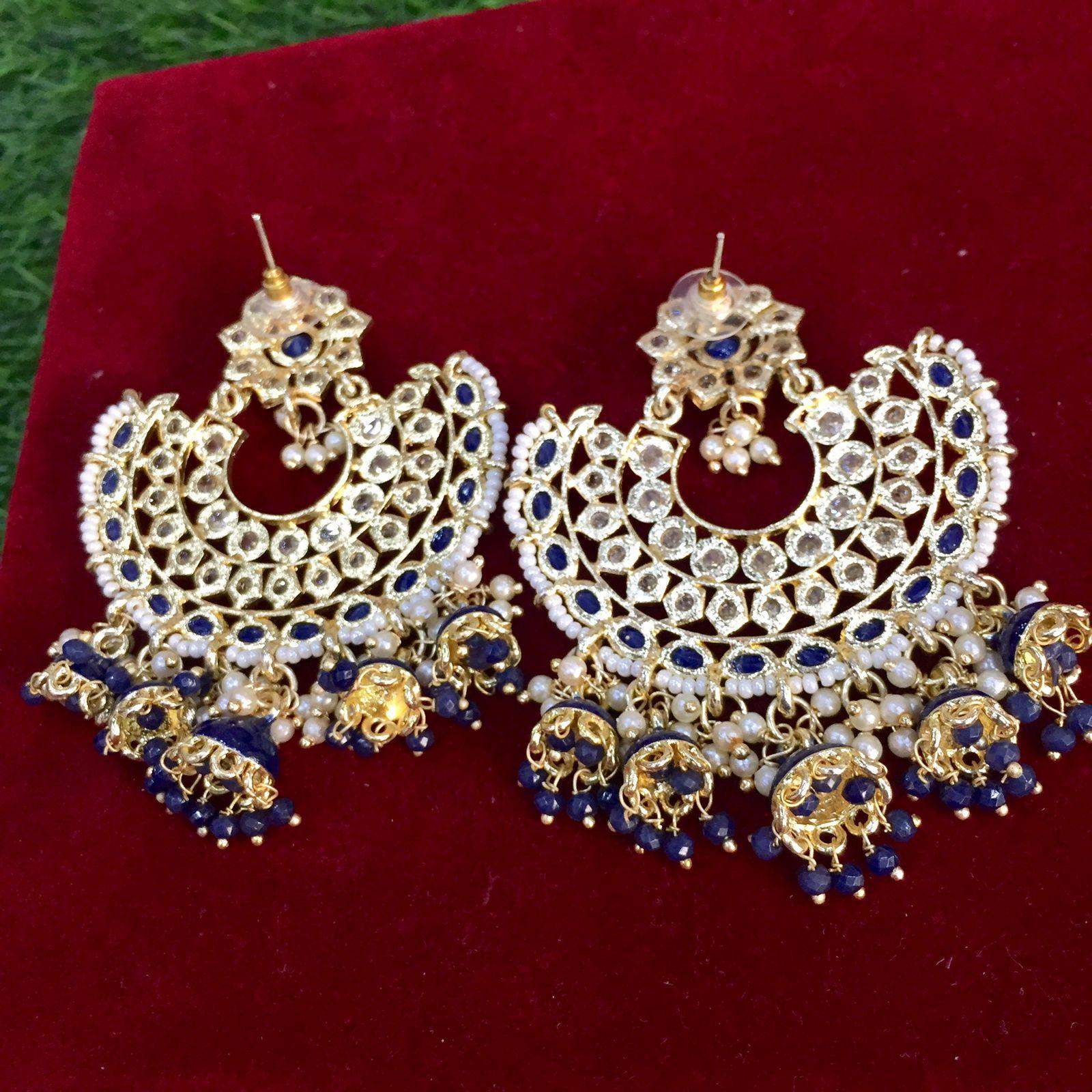 Kundan earrings 66777 - Vijay & Sons