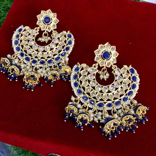 Kundan earrings 66777 - Vijay & Sons