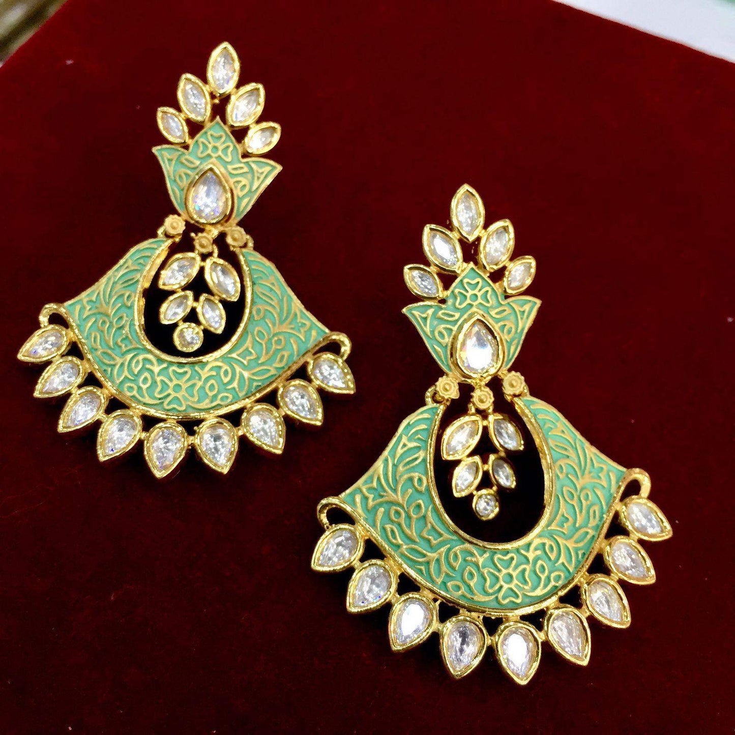 Kundan Earrings 45677 - Vijay & Sons