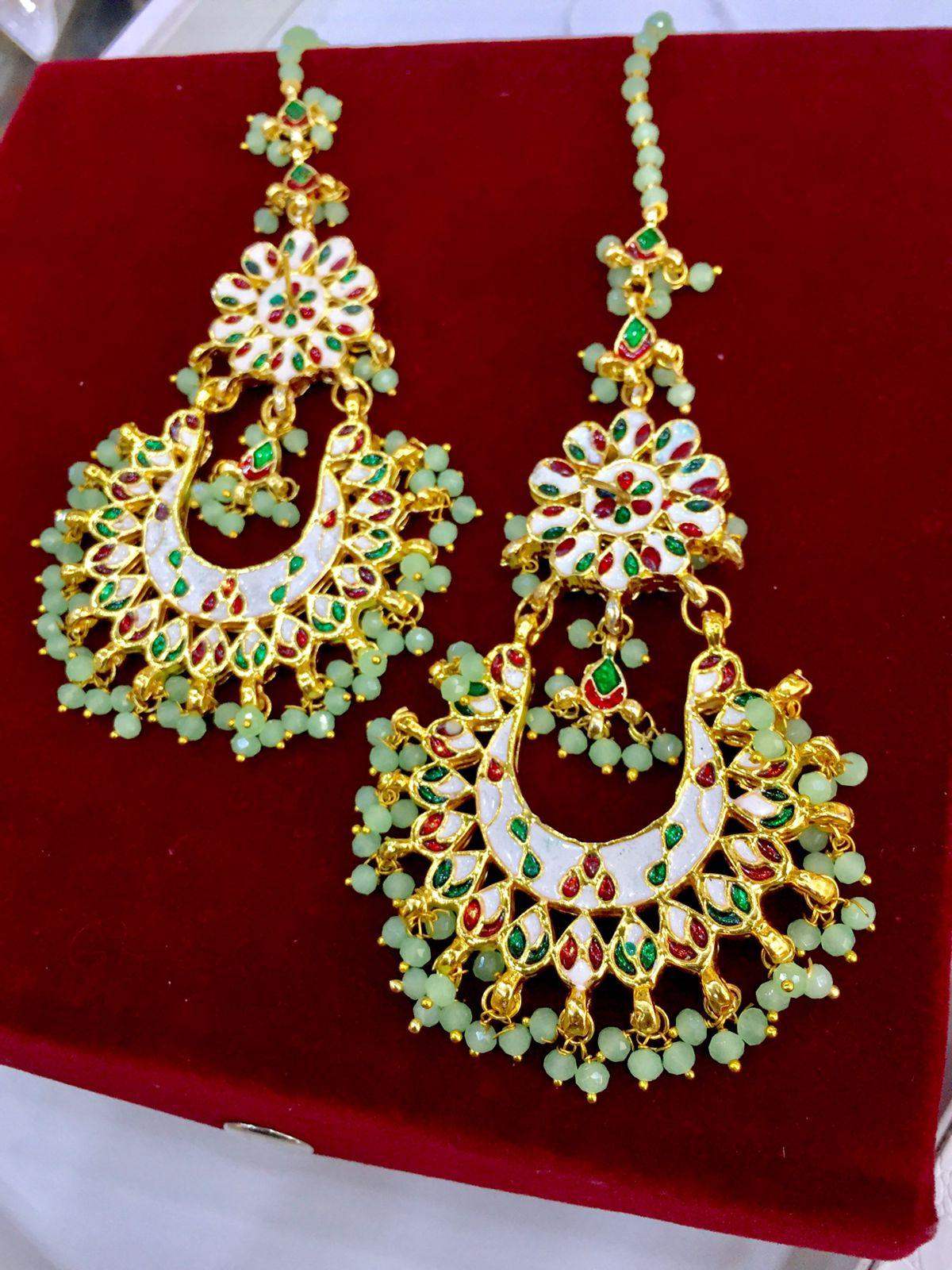 Kundan earrings 345667 - Vijay & Sons