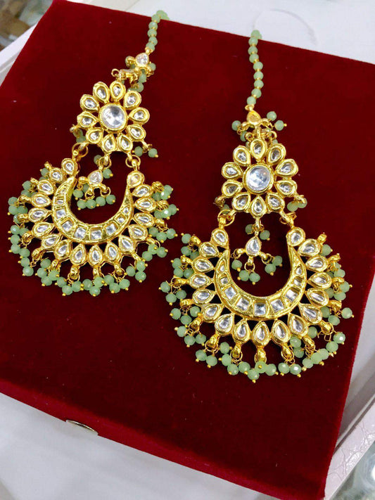 Kundan earrings 345667 - Vijay & Sons