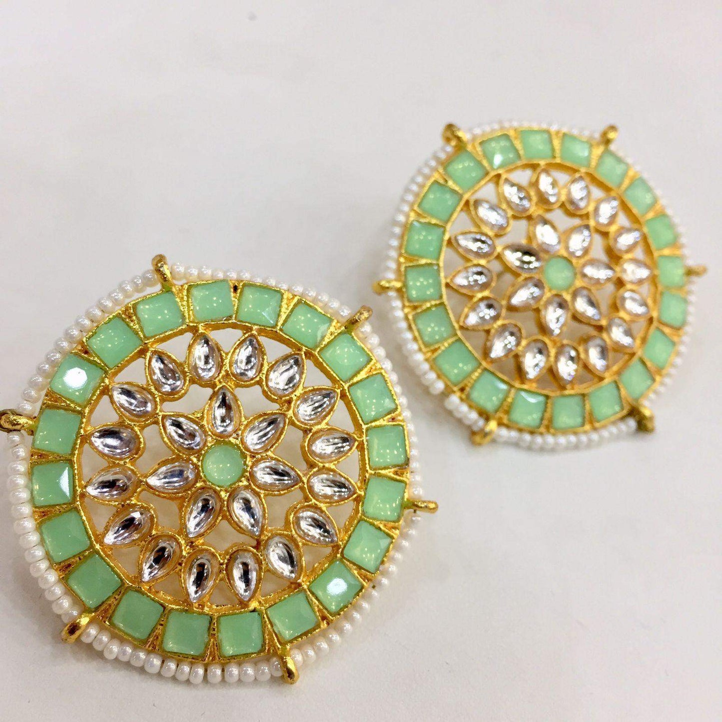 Kundan earrings 345609 - Vijay & Sons