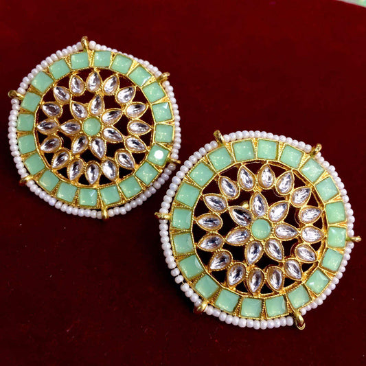 Kundan earrings 345609 - Vijay & Sons