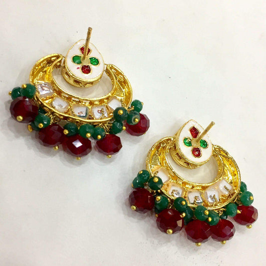 Kundan earrings 8221 - Vijay & Sons