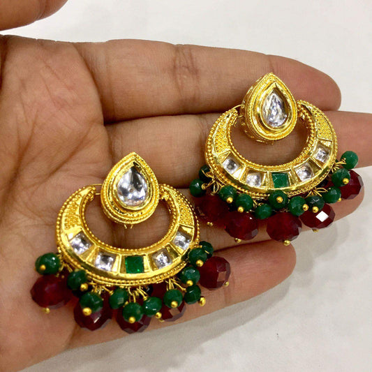 Kundan earrings 8221 - Vijay & Sons