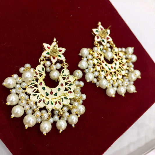 Kundan earrings 87456 - Vijay & Sons