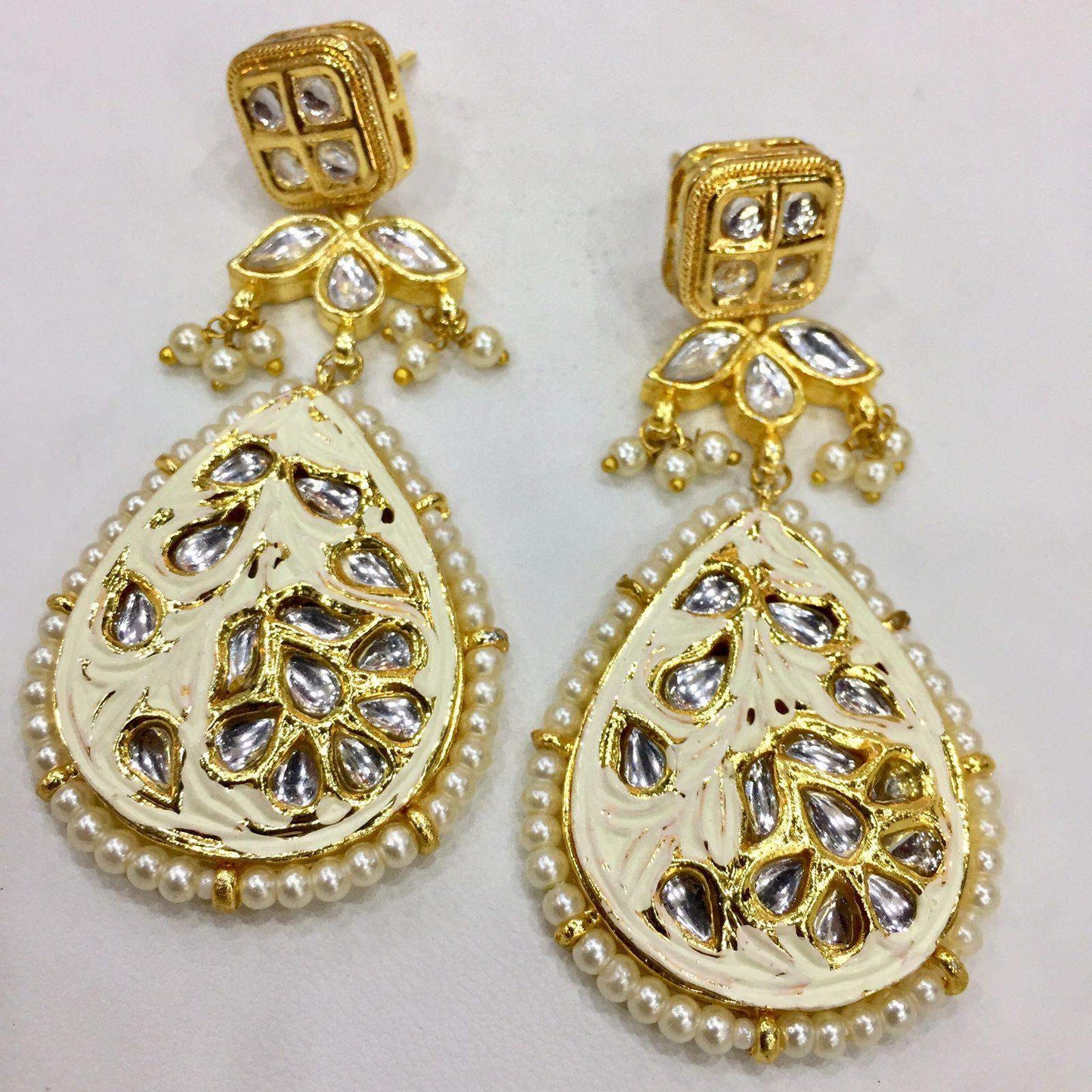 Kundan Earrings - Vijay & Sons