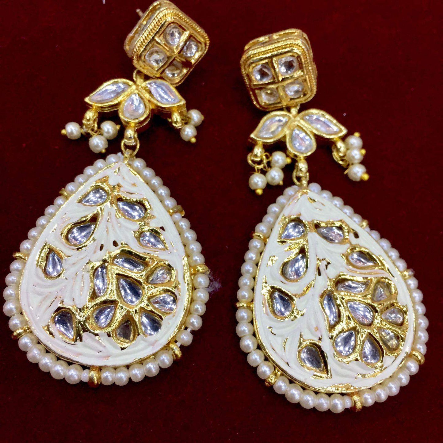 Kundan Earrings - Vijay & Sons