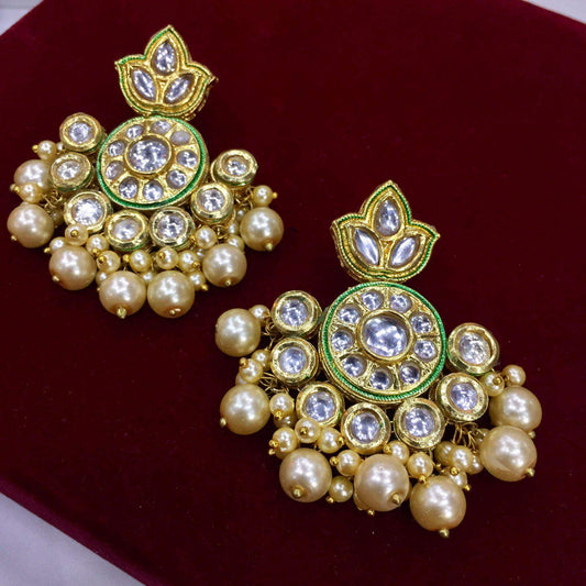 Kundan earrings 5632 - Vijay & Sons