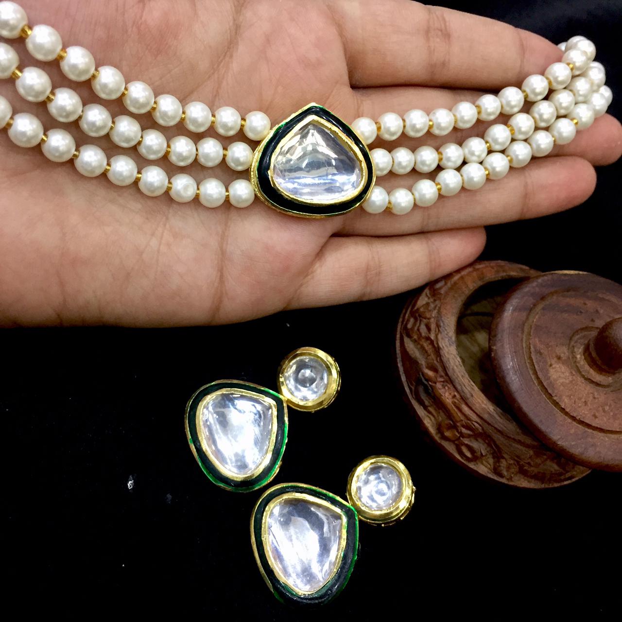 kundan necklace set826704 - Vijay & Sons