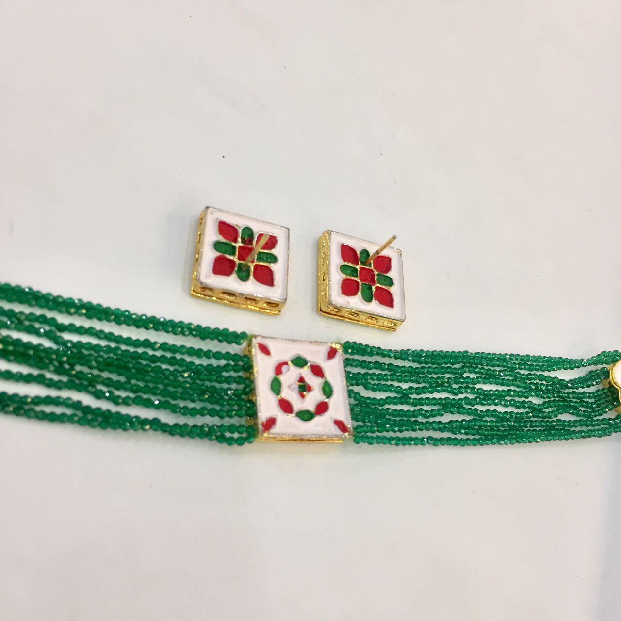 Kundan necklace set 8255 - Vijay & Sons