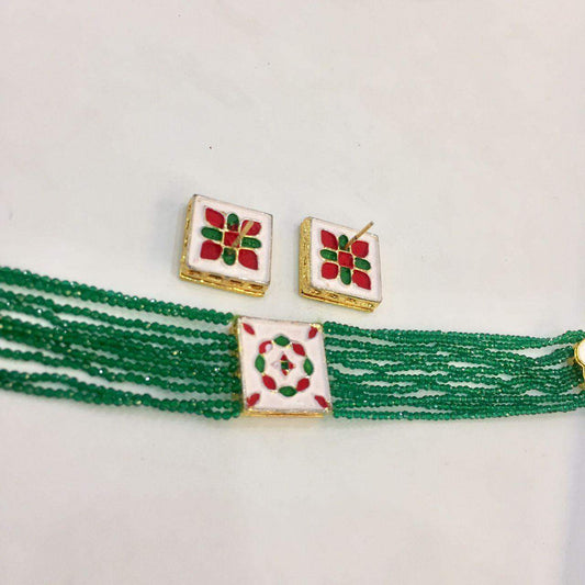 Kundan necklace set 8255 - Vijay & Sons
