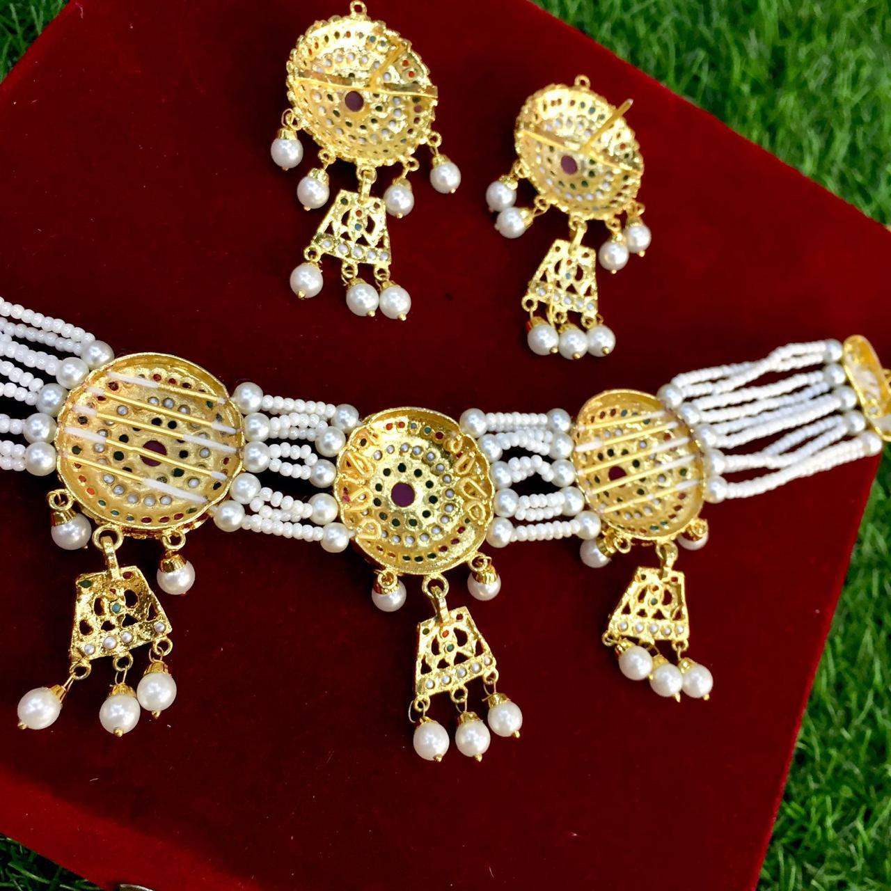 Jadau necklace set86881 - Vijay & Sons