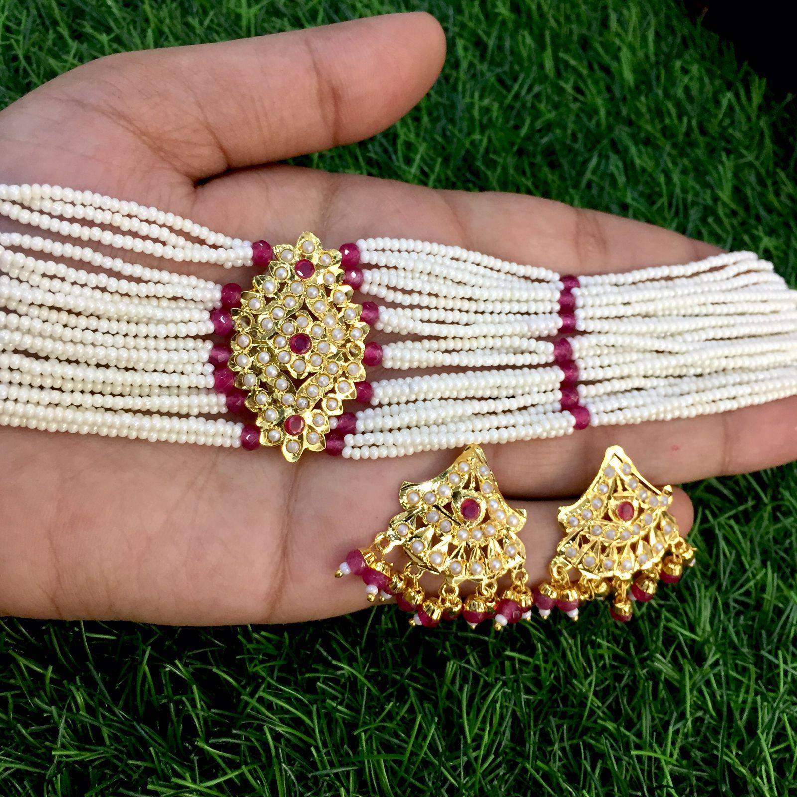 Jadau necklace set826354 - Vijay & Sons