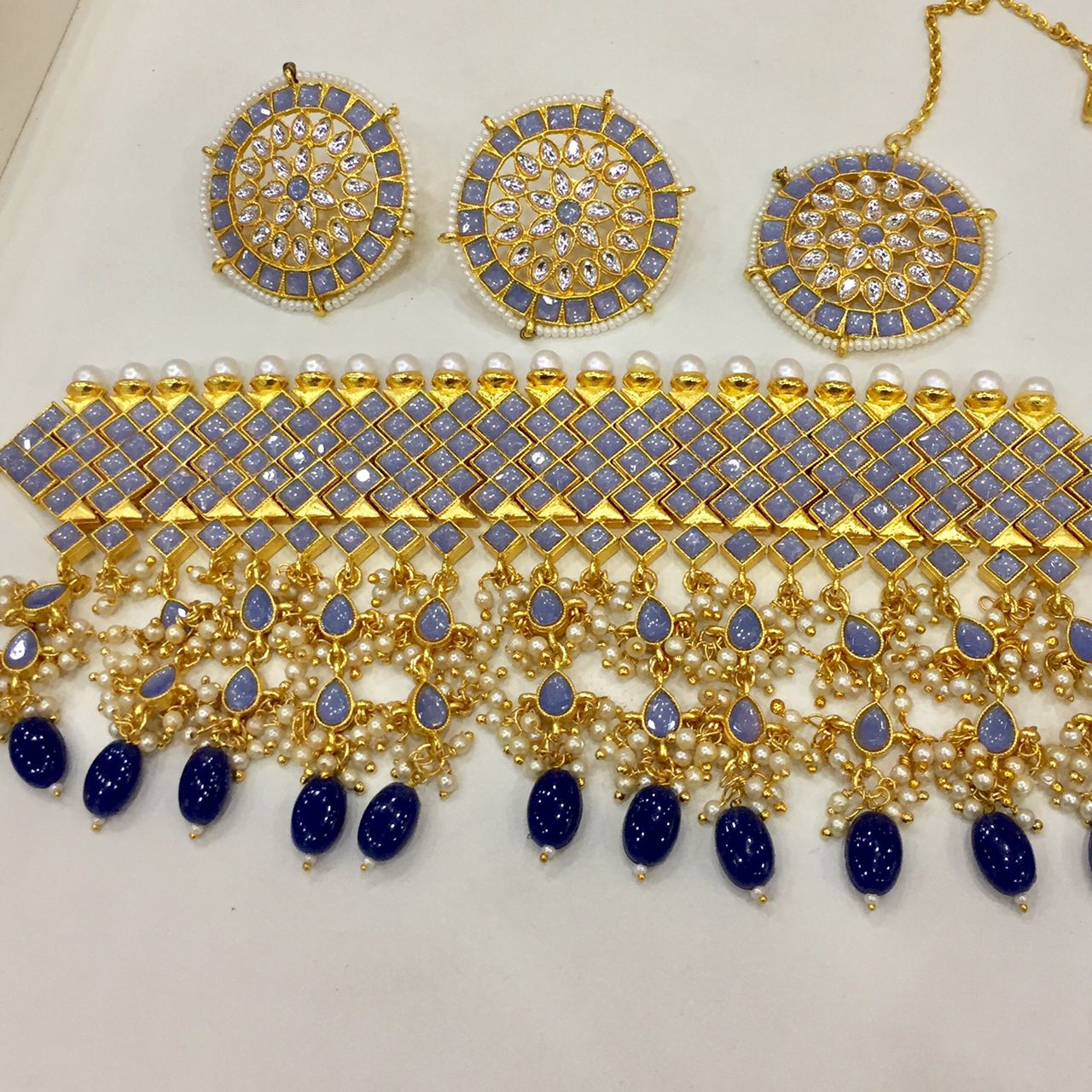Kundan necklace set 8299