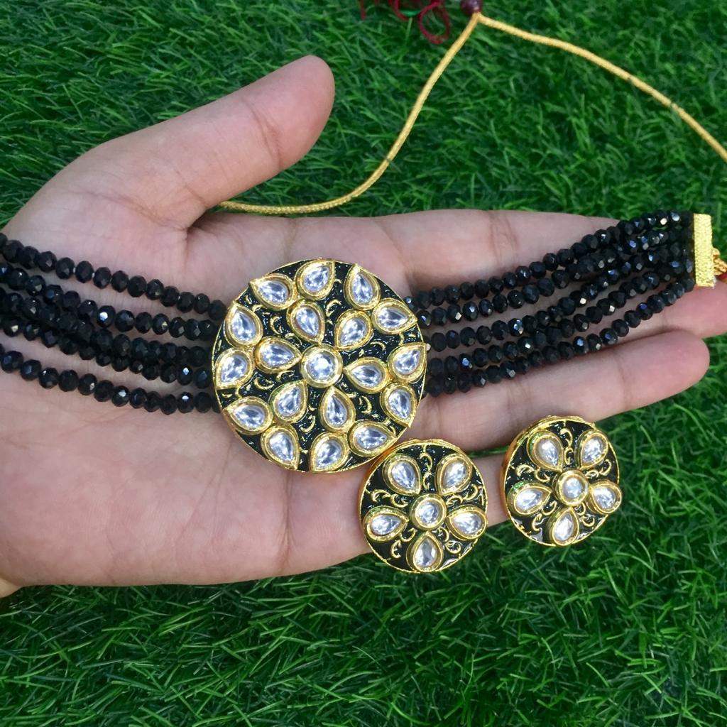 kundan necklace set 46888368 - Vijay & Sons