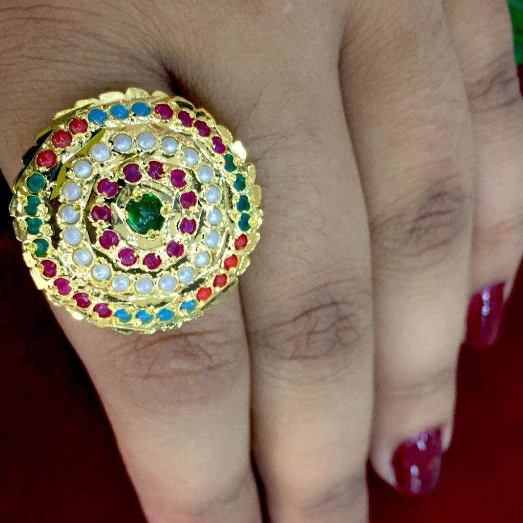 Jadau ring 46765345 - Vijay & Sons