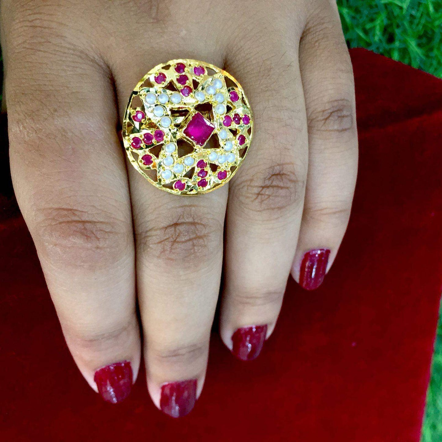 Jadau ring 498666 - Vijay & Sons