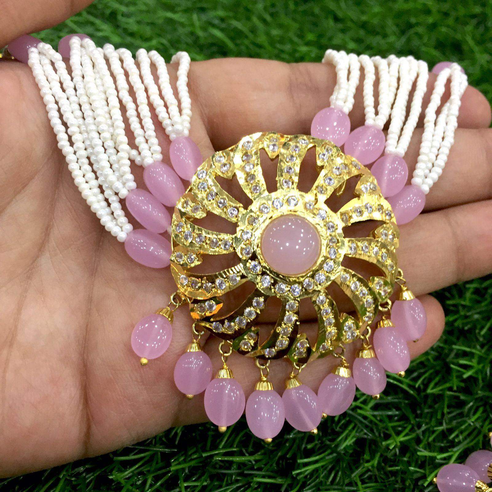 Jadau choker set 356754356 - Vijay & Sons
