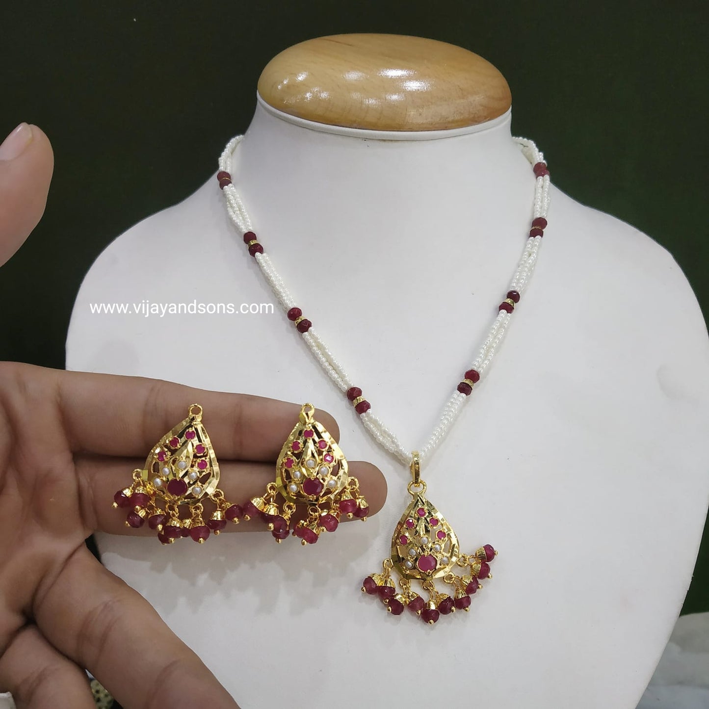 Jadau pendant set 452368