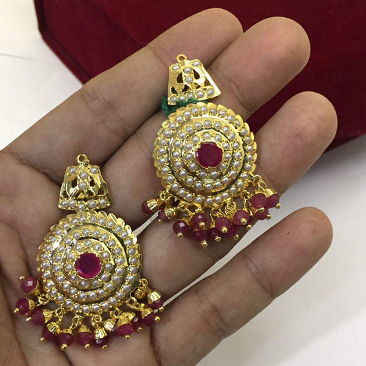 Jadau Earrings 23433 - Vijay & Sons