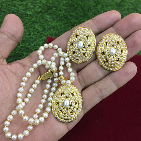 Jadau pendant set 852369 - Vijay & Sons