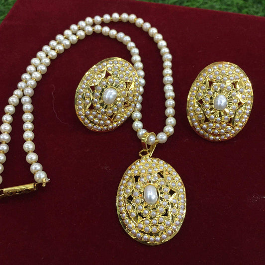 Jadau pendant set 852369 - Vijay & Sons