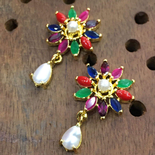 Jadau Earrings 46433 - Vijay & Sons