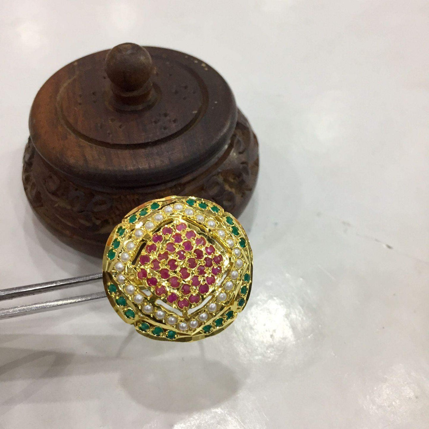 Jadau Ring 343223 - Vijay & Sons
