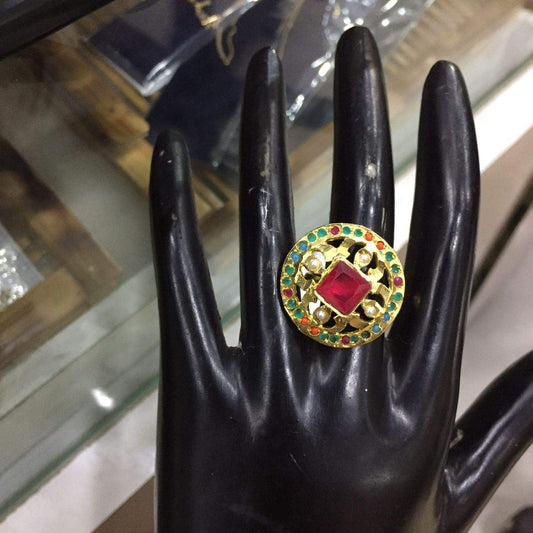 Jadau ring356853 - Vijay & Sons