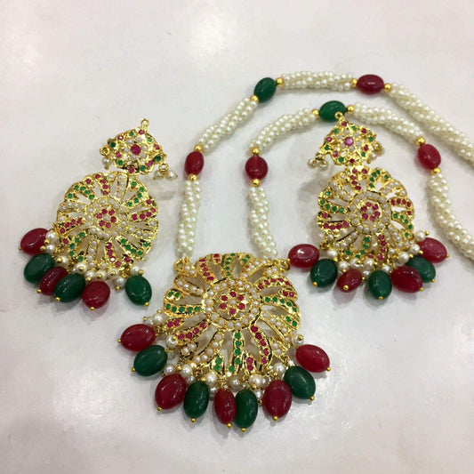 Jadau pendant set 856932 - Vijay & Sons