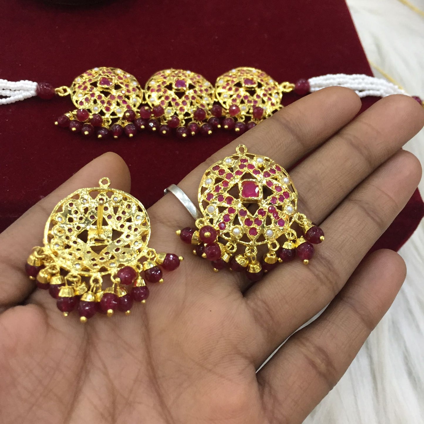 Jadau Necklace Sets 77377830