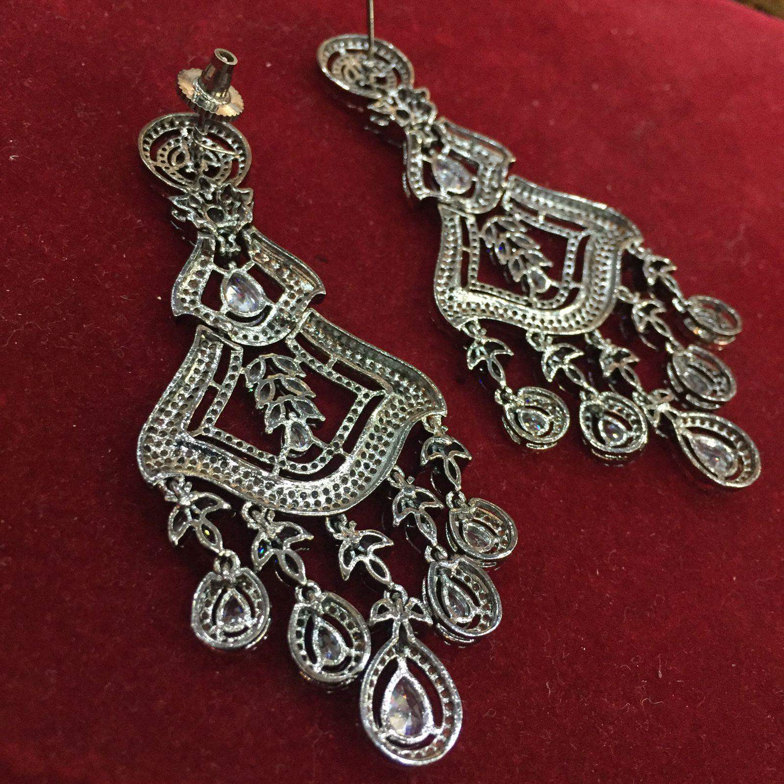 American diamond earrings 464364 - Vijay & Sons