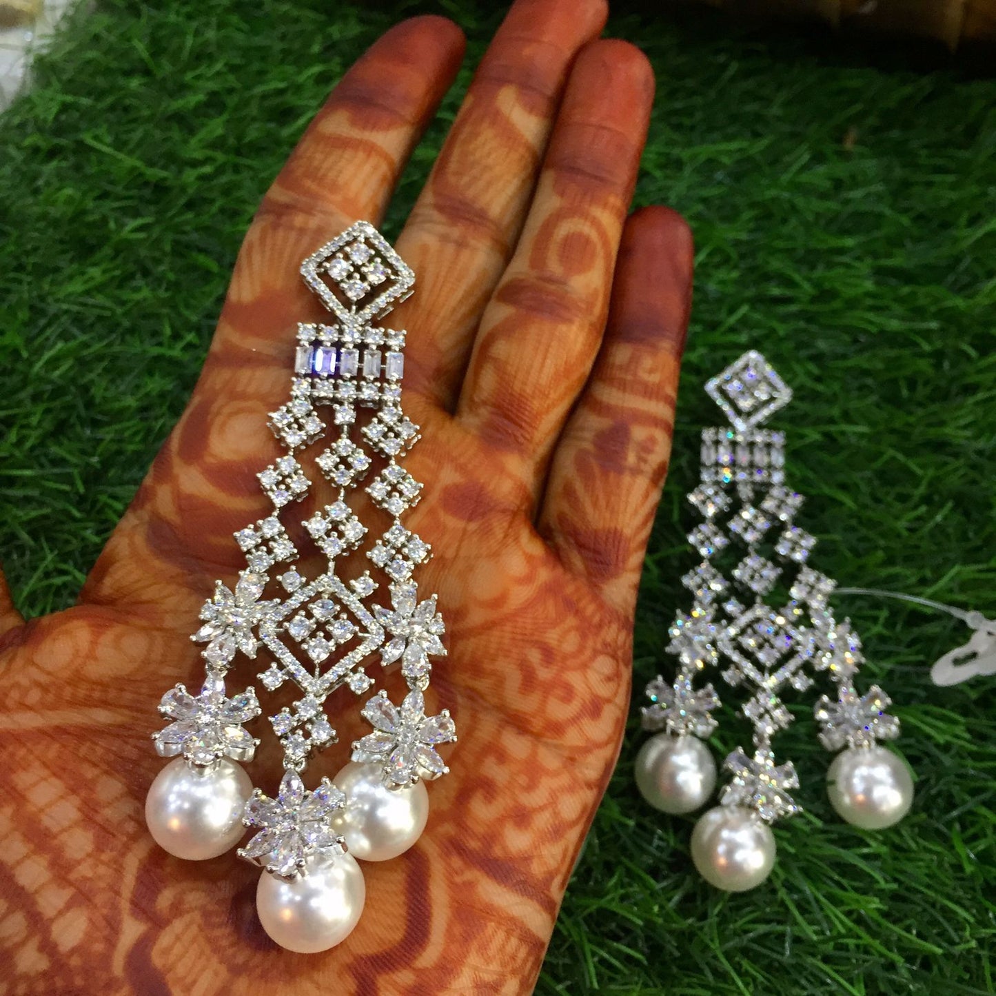 Diamond earrings 43345