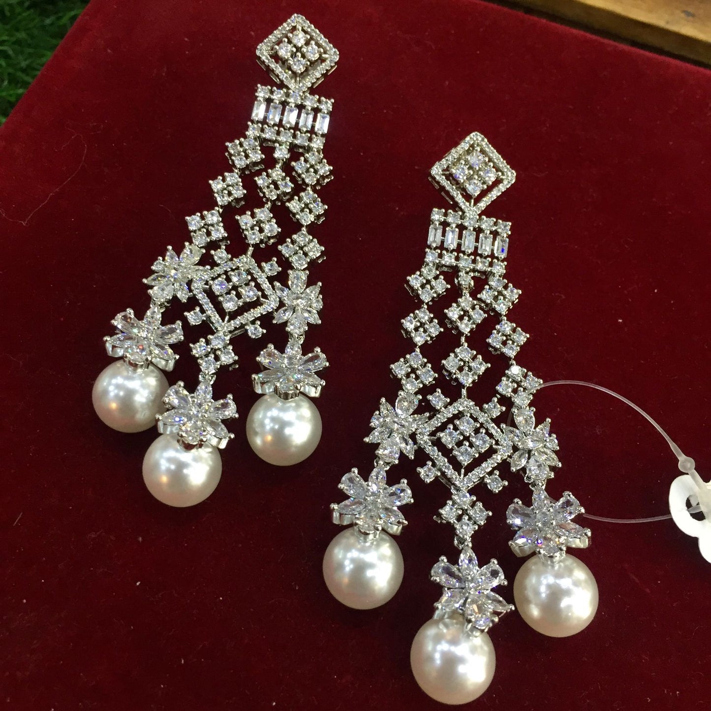 Diamond earrings 43345